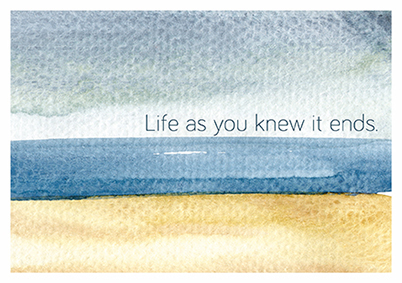 Klappkarte C6 - La Card - Life as you knew it ends