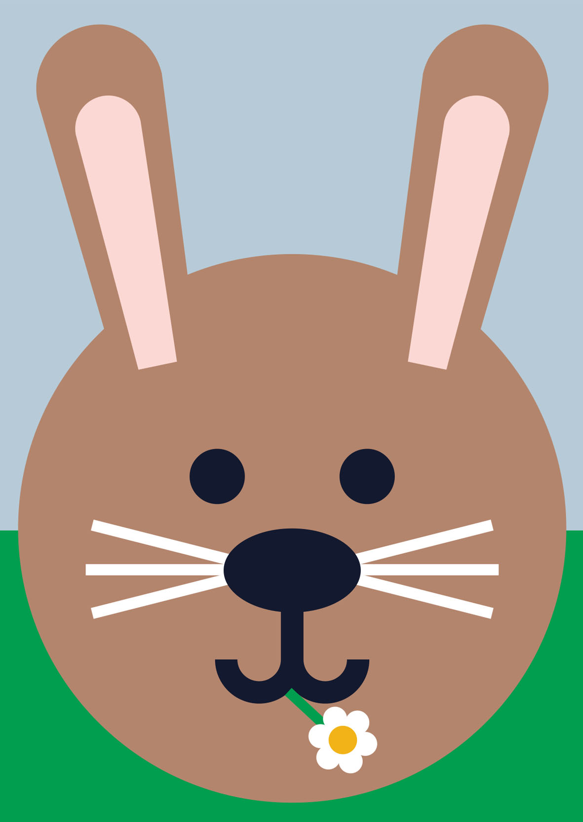 Postcard - Designfräulein - Funny Faces - Rabbit
