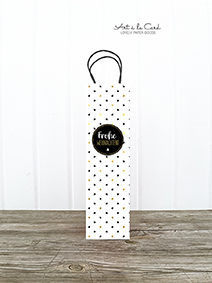 Flaschentüte - Bäumchen, schwarz-gold Flaschentüte - Bäumchen, schwarz-gold