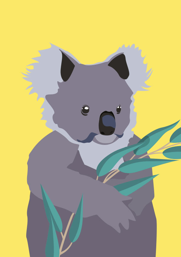 Postkarte - best friends - Koala