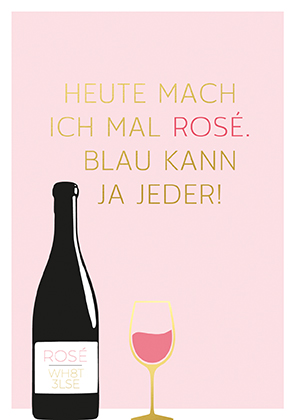 Postkarte - La Card - Rosé