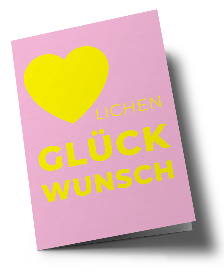 Doublecard C6 - typestyle - Herzlichen Glückwunsch