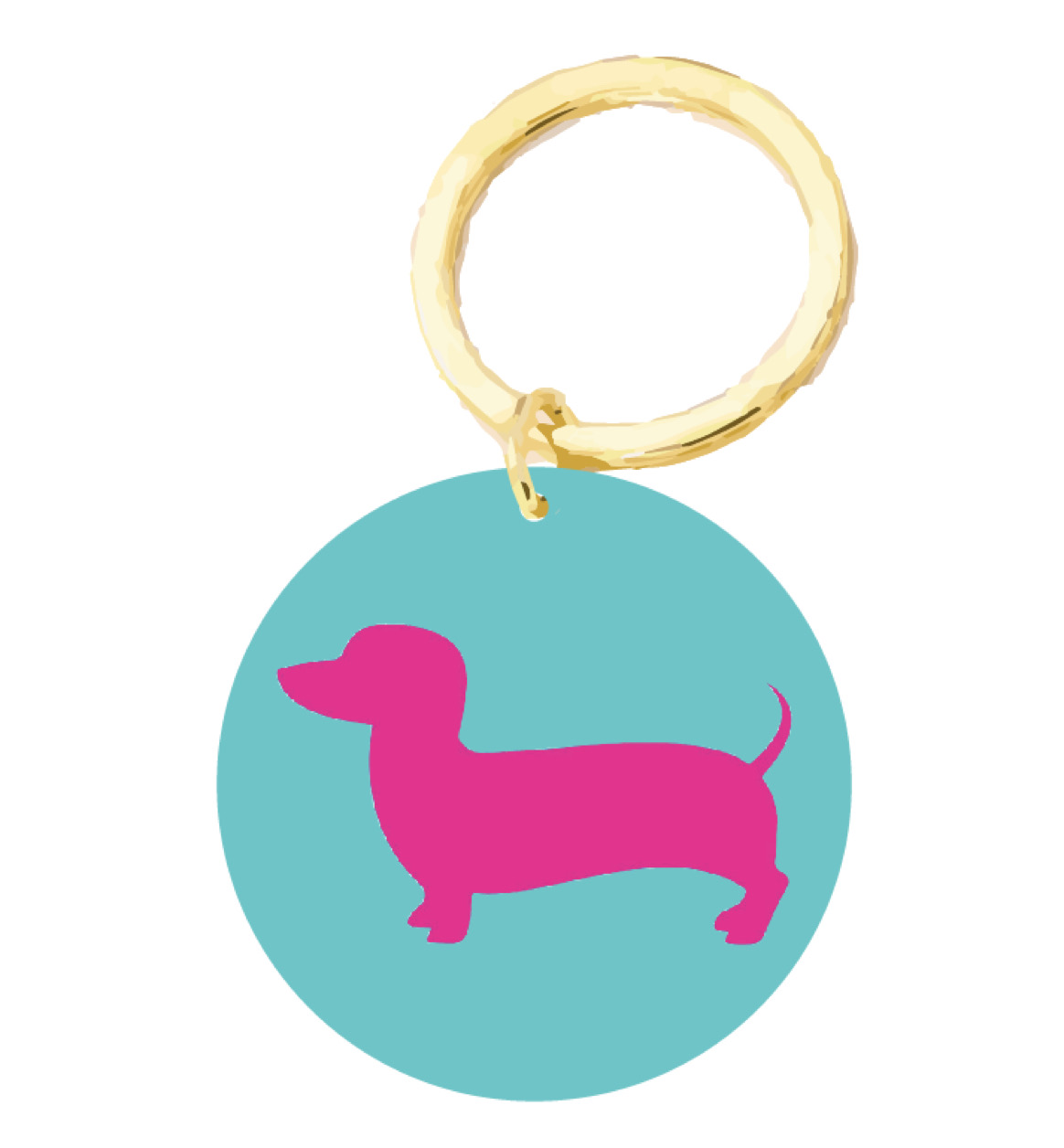 Key ring - Happy Plexis 5 cm - dackel