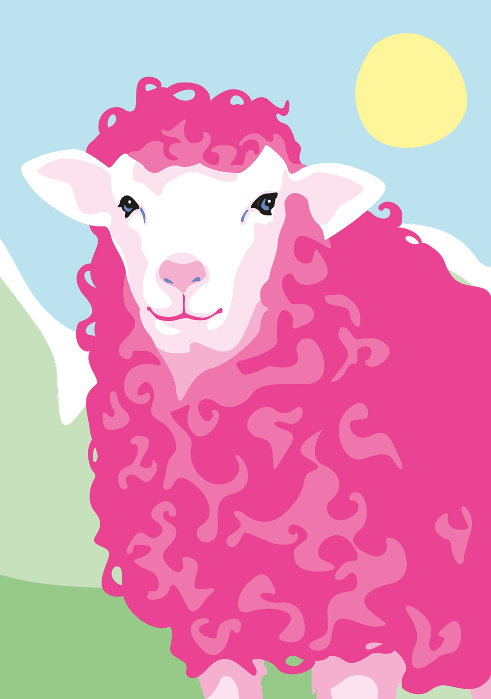 Postcard - Limoncella - Curly sheep