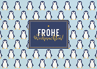 Postkarte - La Card - Pinguinparade