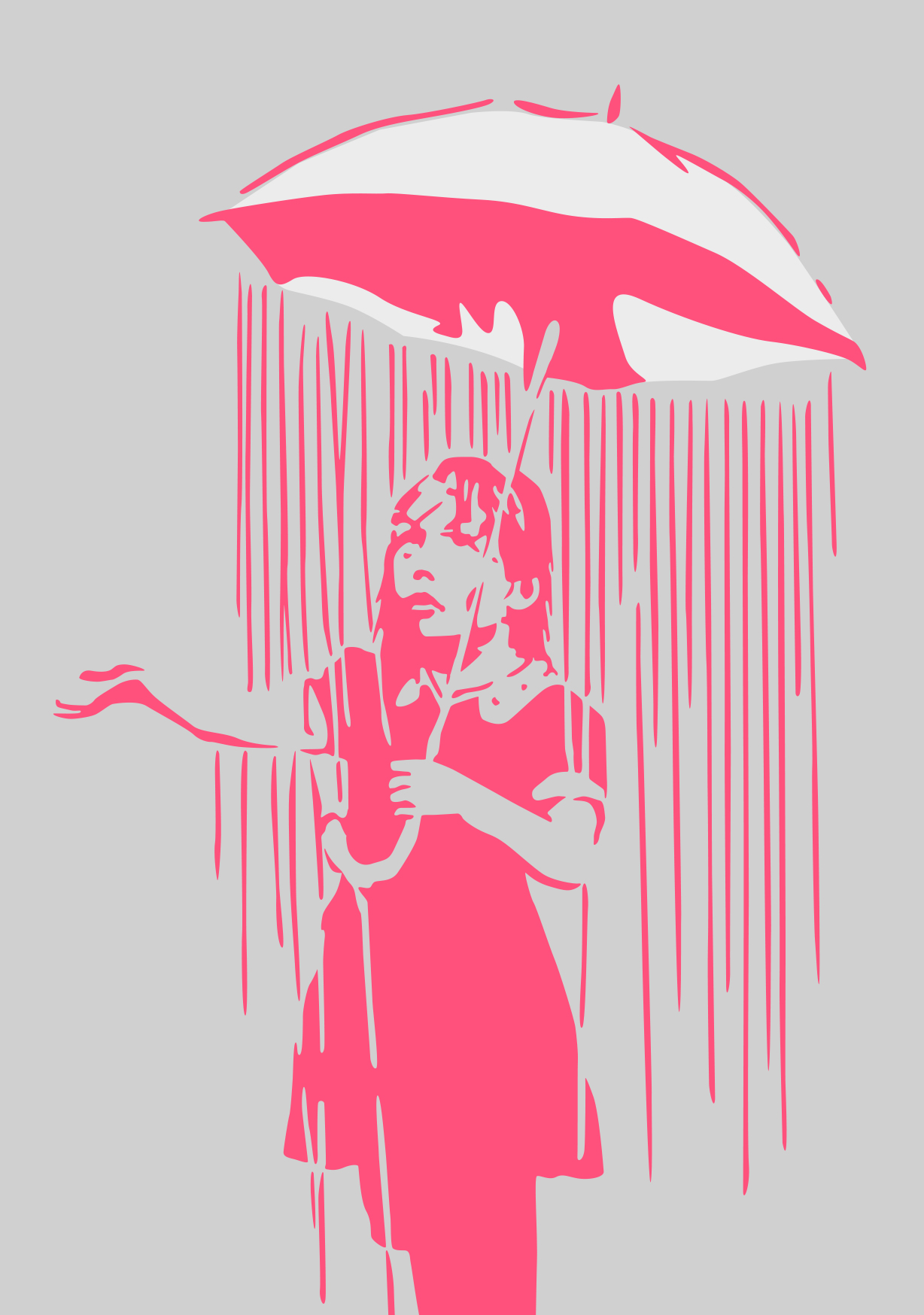 Postcard - Museum Art - Nola Girl With Umbrella in New Orleans