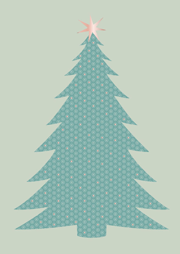 Postcard - Toni Starck - pattern tree