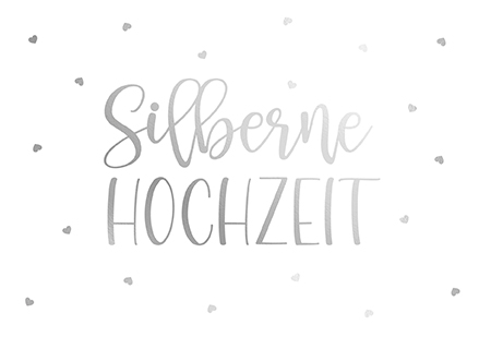 Klappkarte C6 - La Card - Silberne Hochzeit