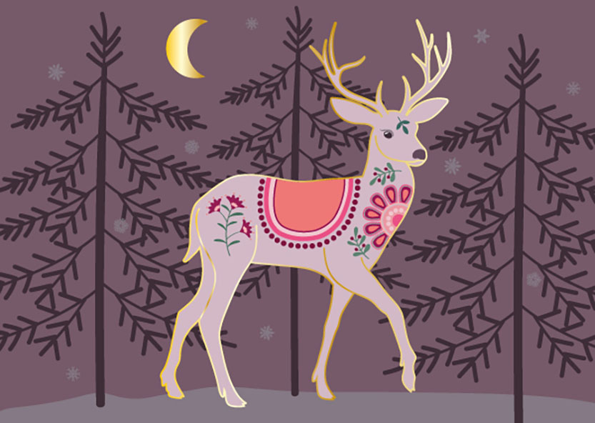 Postcard - Toni Starck - violet night