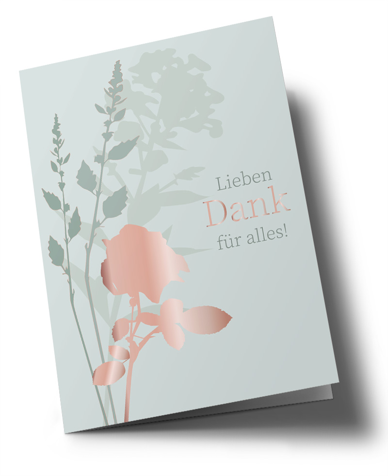 Klappkarte C6 - Toni Starck - Lieben Dank Blumen
