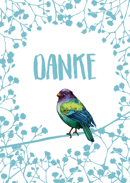 Postcard - illi - Zinni Danke Postcard - illi - Zinni Danke