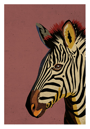 Postkarte - Daria Ivanovna - Zebra