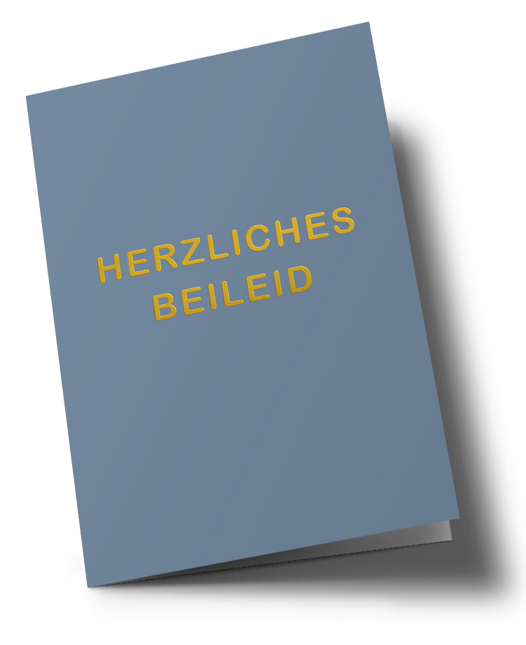 Klappkarte C6 - pure - herzliches Beileid