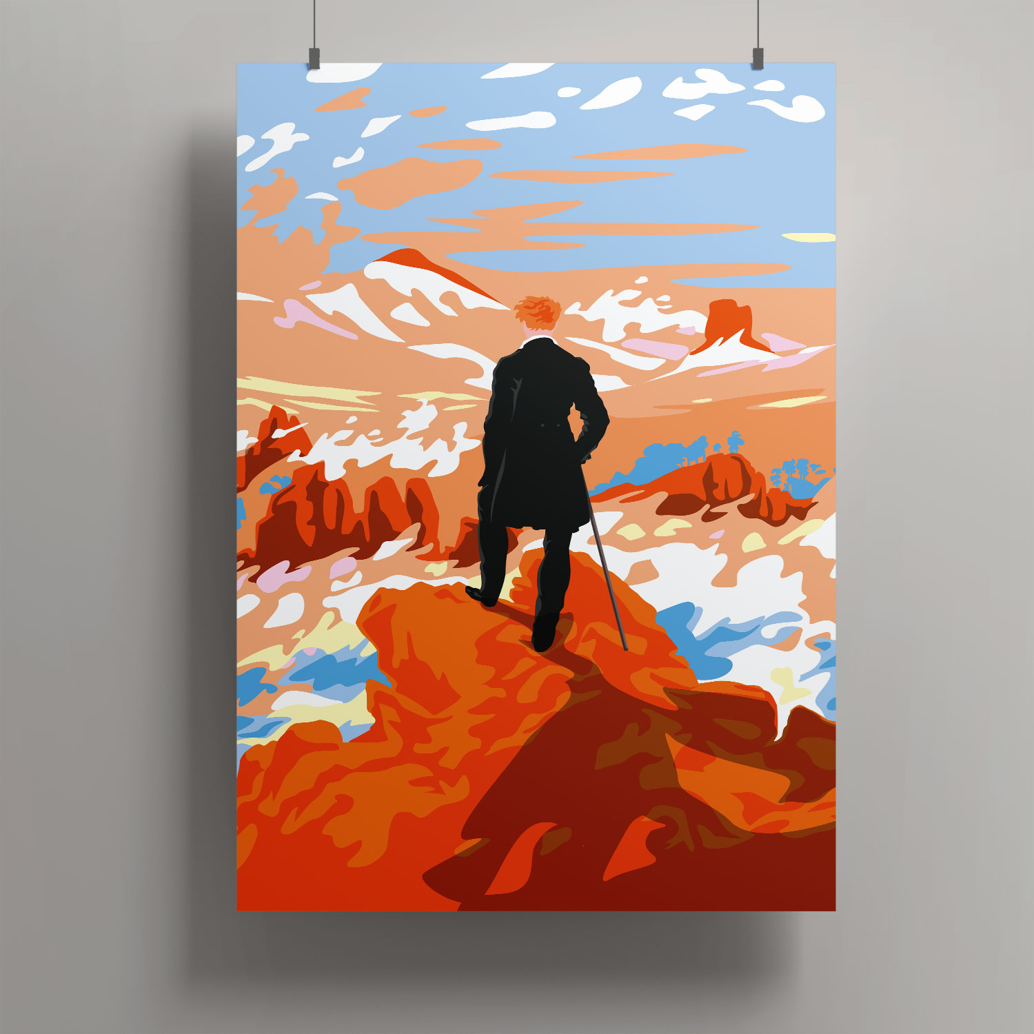 Artprint A3 - Wanderer über dem Nebelmeer, Casper David Friedrich