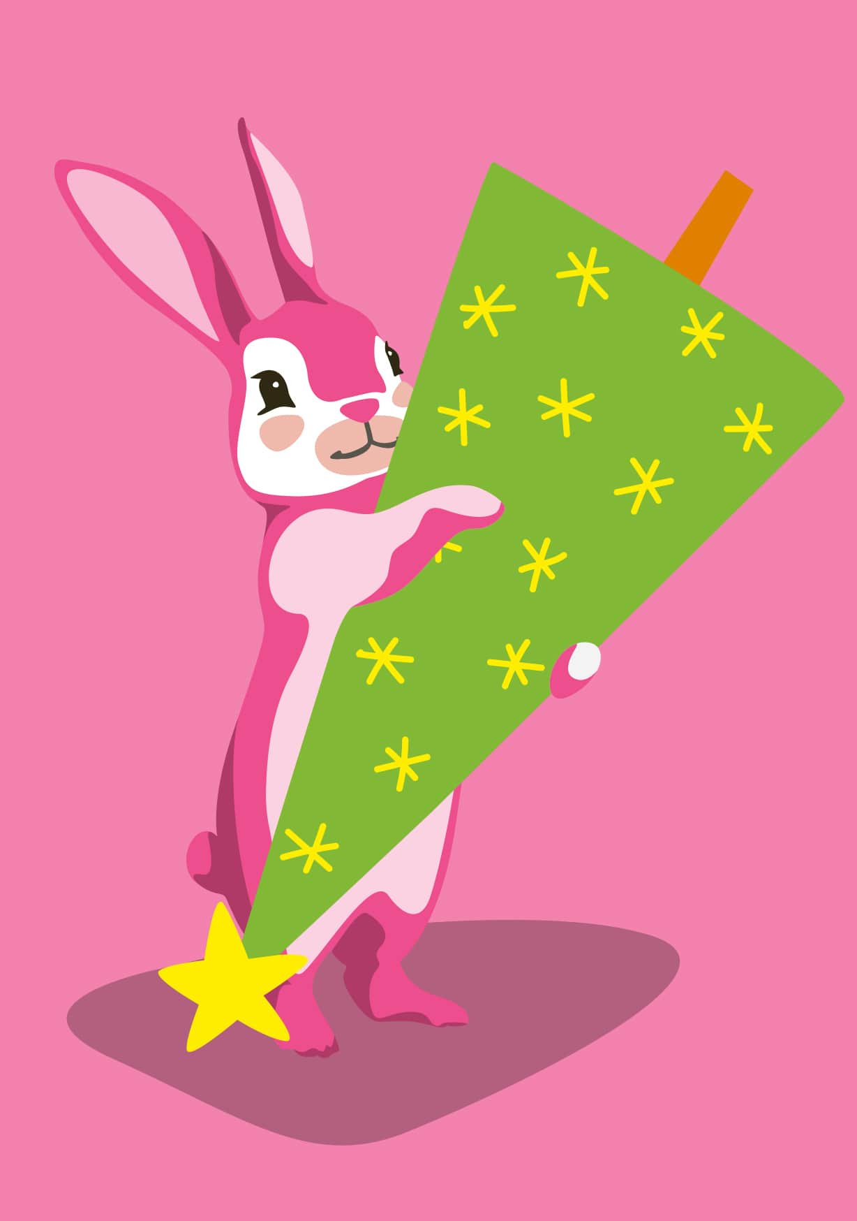 Postkarte - luminous - Hase