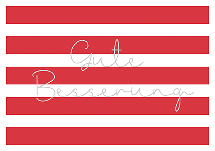 Postkarte - La Card - Gute Besserung, rot