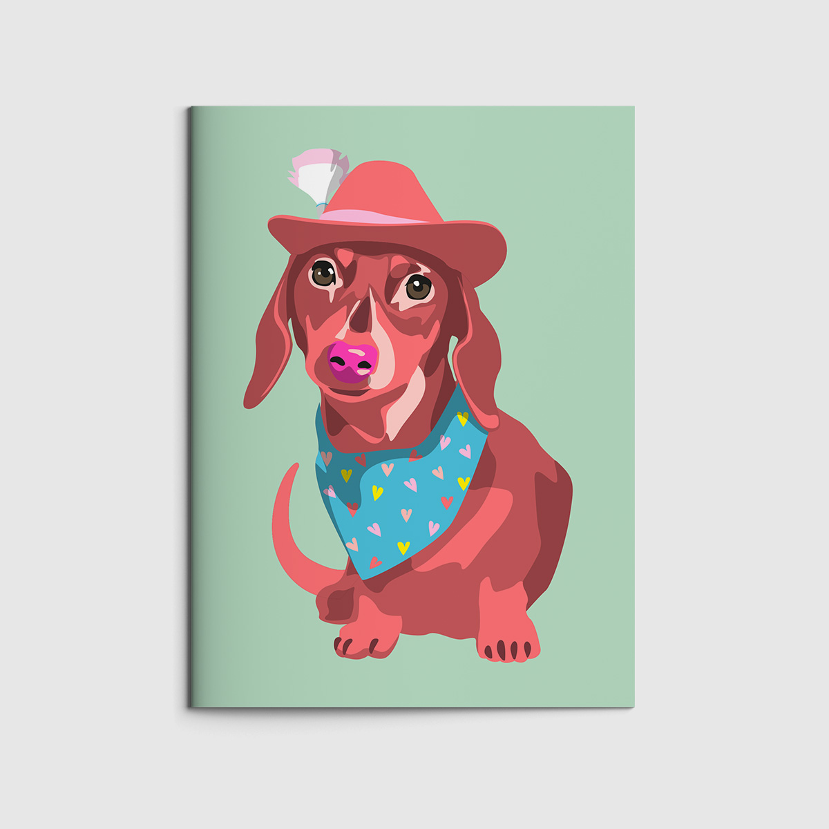 Booklet A6 - neonstyle - Dachshund