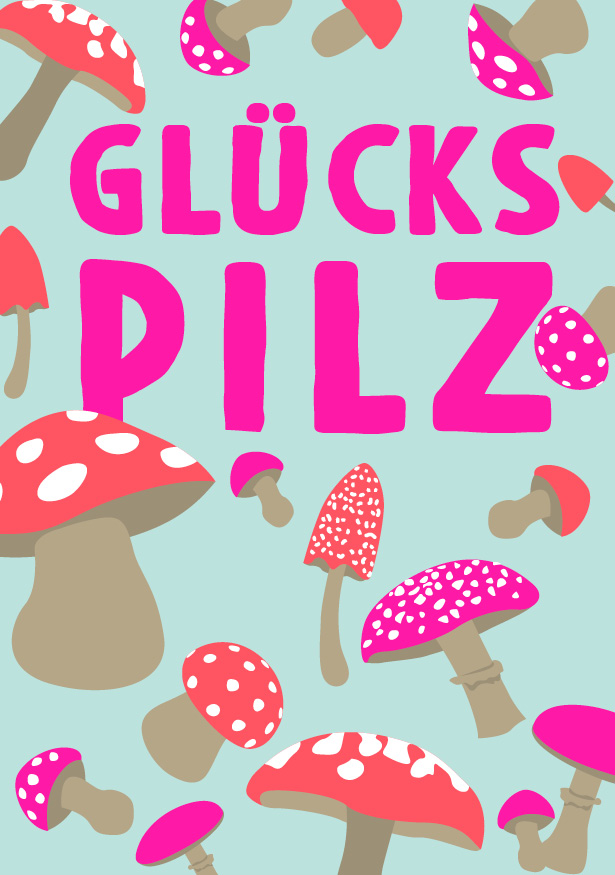 Postcard - luminous - Glückpilz Postcard - luminous - Glückpilz