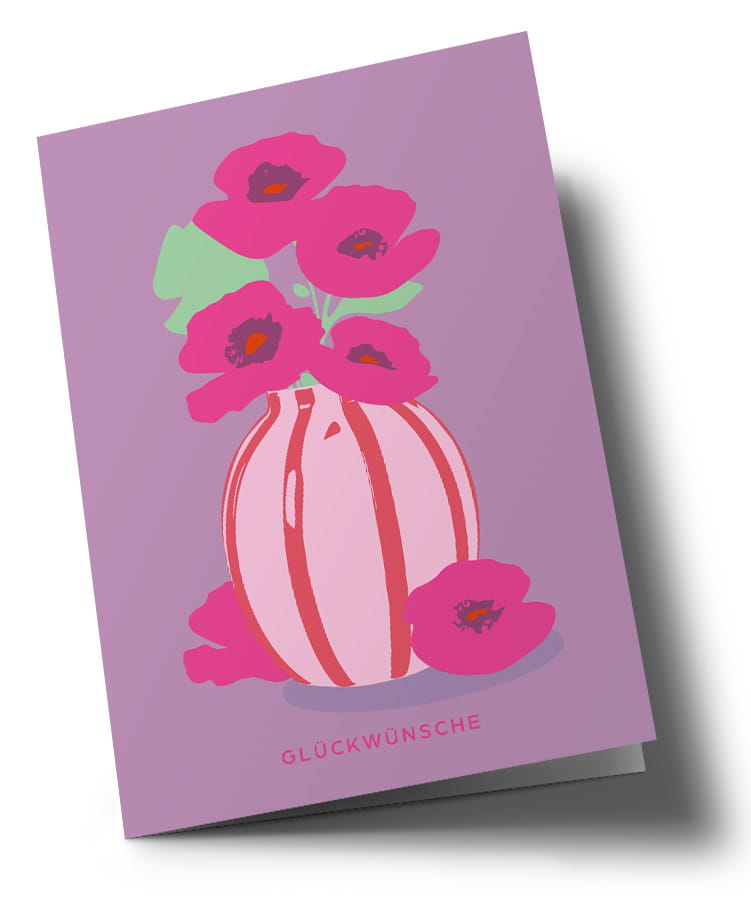 C6 folding card – boho – Vase Vibes