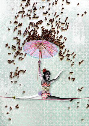 Postcard - La Tack - schokolady