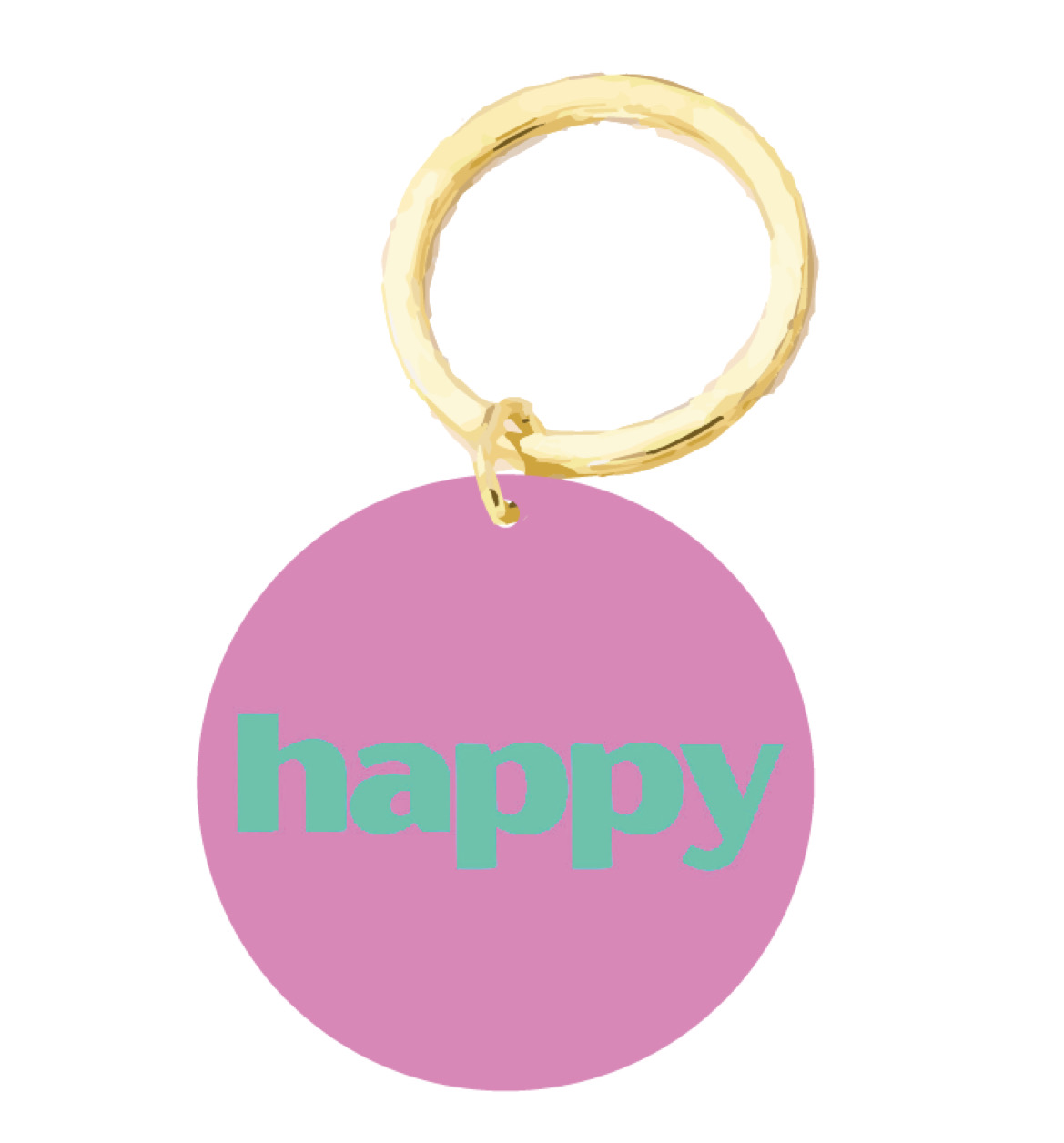Key ring - Happy Plexis 5 cm - happy