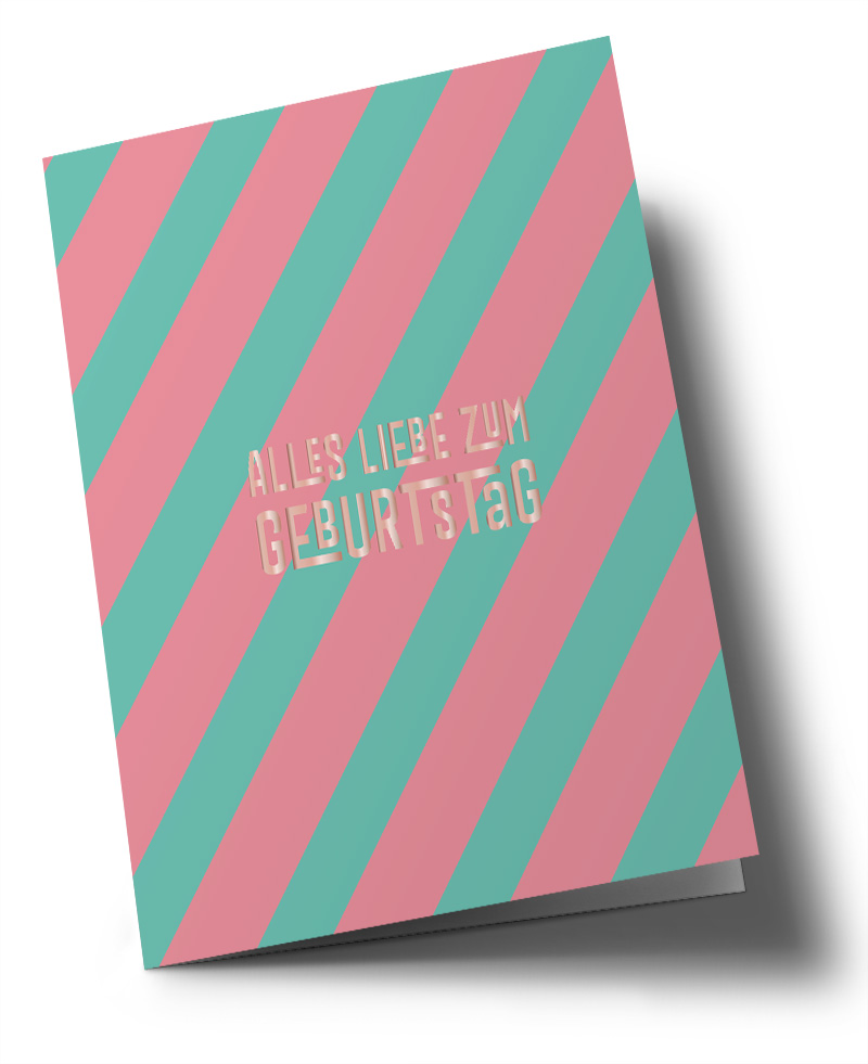 C6 Folded Card - Toni Starck Pattern - Candy Stripes