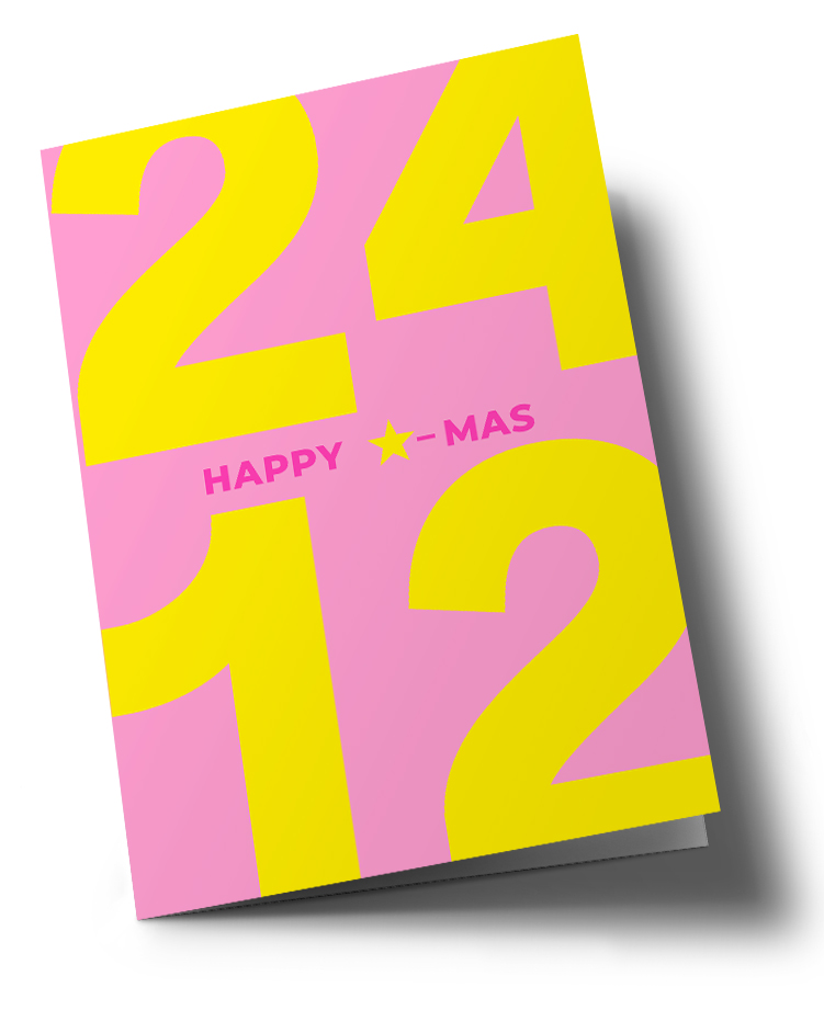 Klappkarte C6 - typestyle - 2412 Happy x-mas