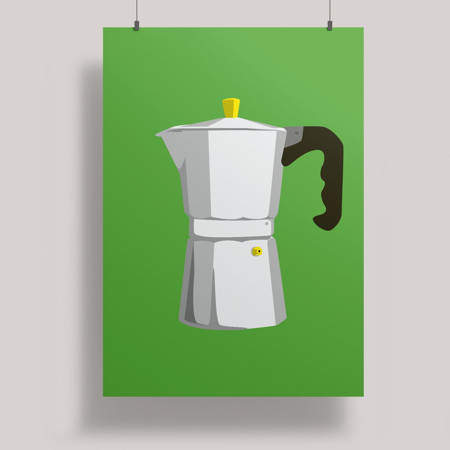 ArtPrint A4 - Modern Art - Espressokanne ArtPrint A4 - Modern Art - Espressokanne