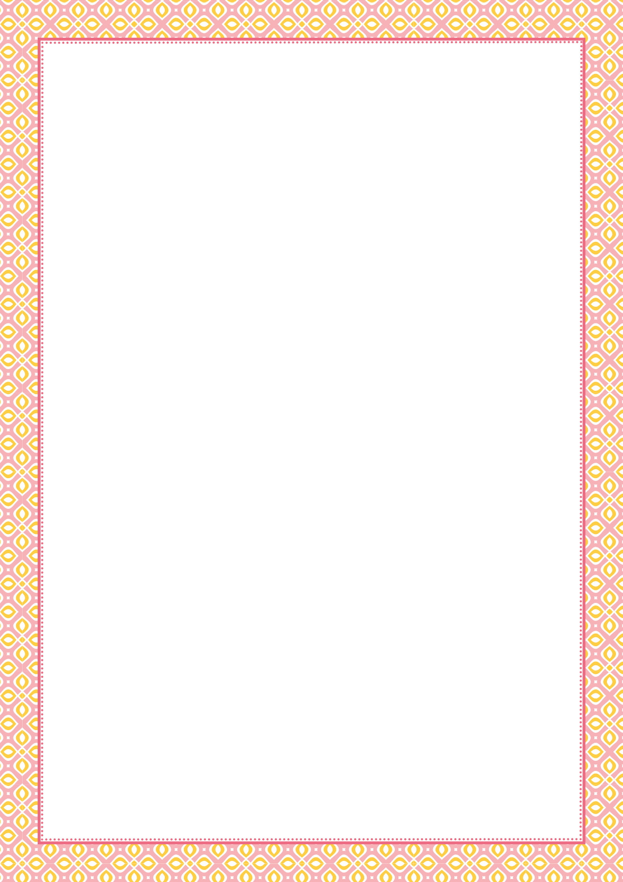 Notepad A4 - Toni Starck Pattern - Buttercreme Rosy