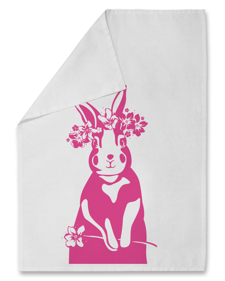 Tea towel - Flower Rabbit