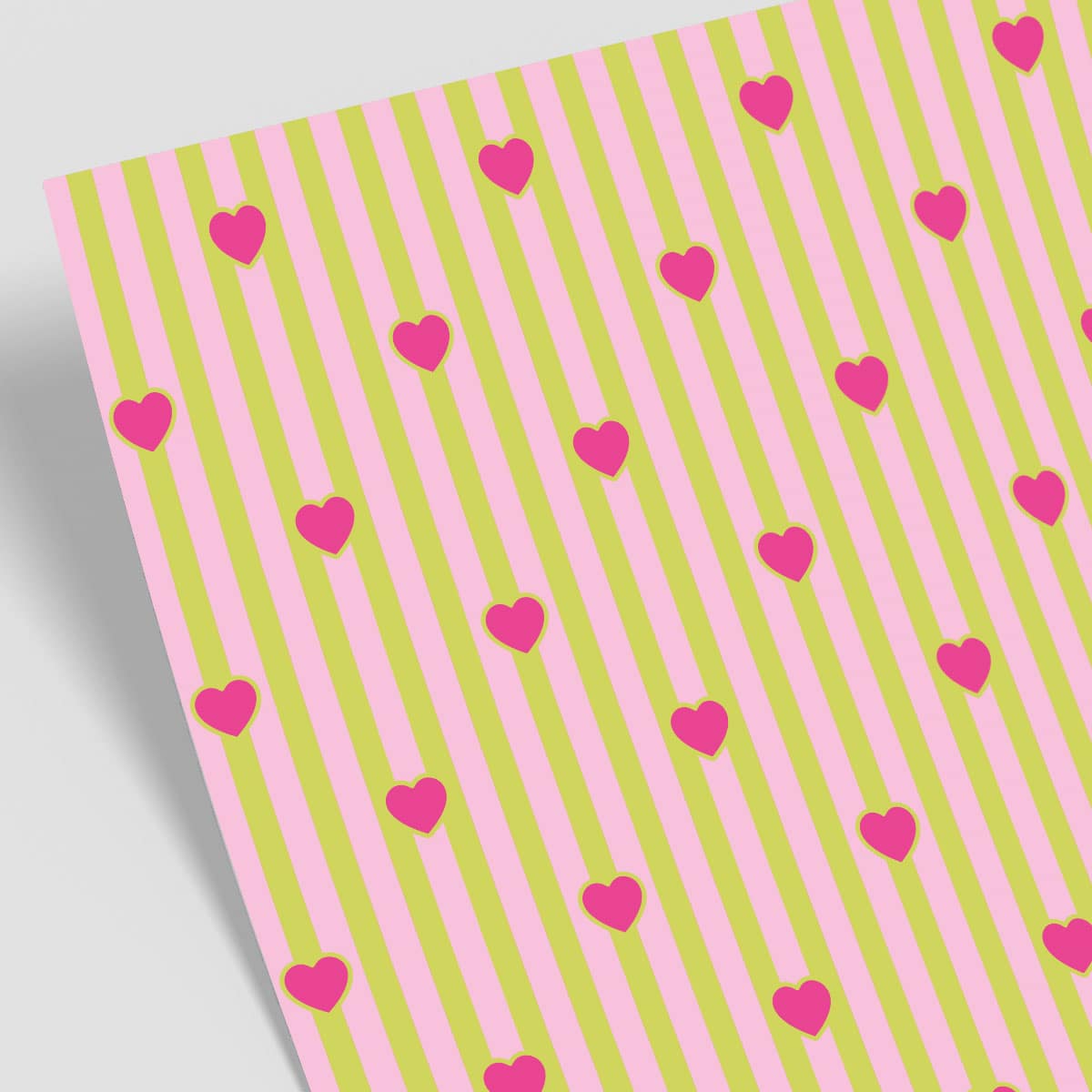 Wrapping paper - neonstyle - Stripes Hearts