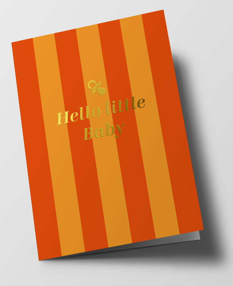 C6 Folded Card - Chelsea - Hello Little Baby