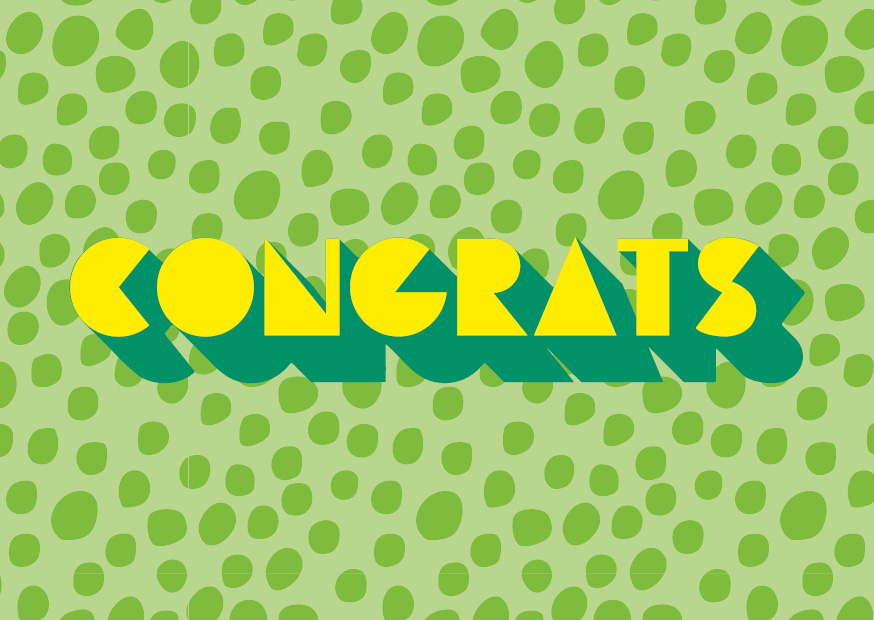 Postkarte - happy wrong - Congrats