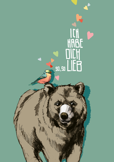 Postkarte - illi - Tati Ich hab dich lieb Postkarte - illi - Tati Ich hab dich lieb