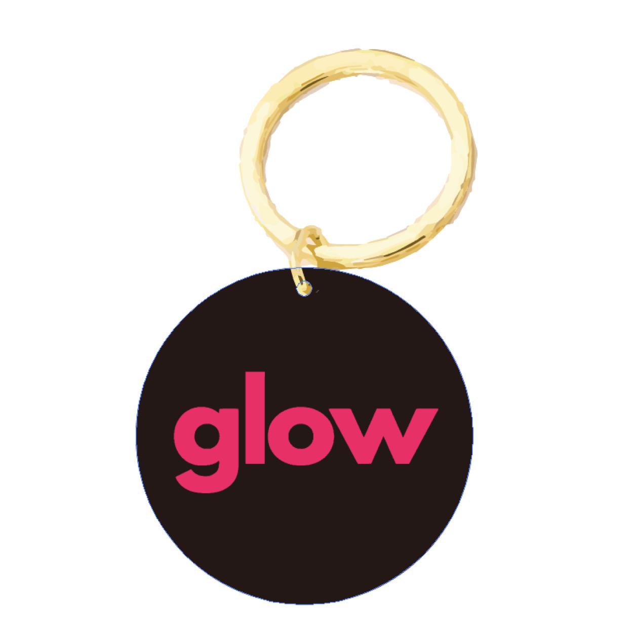 Key ring - Happy Plexis 5 cm - glow