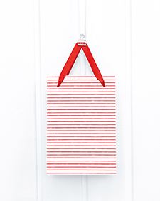 Geschenktüte Midi - Rot geringelt