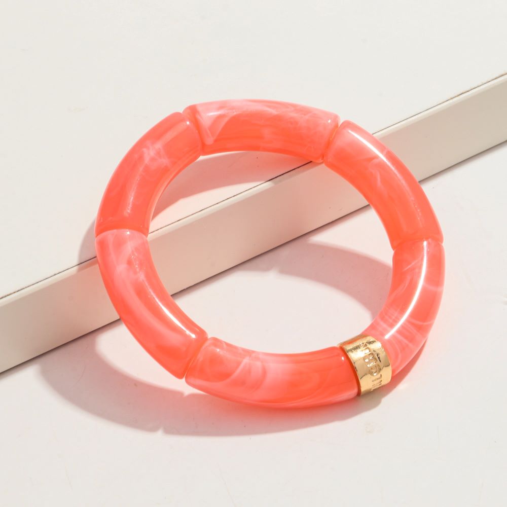 Happy Beads Armband marbled pink Happy Beads Armband marbled pink