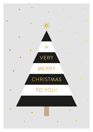 Klappkarte C6 - La Card - A very merry Christmas to you!