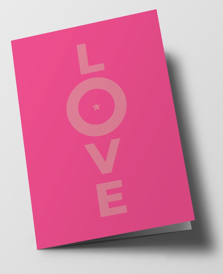 Klappkarte C6 - typestyle - Pink Love
