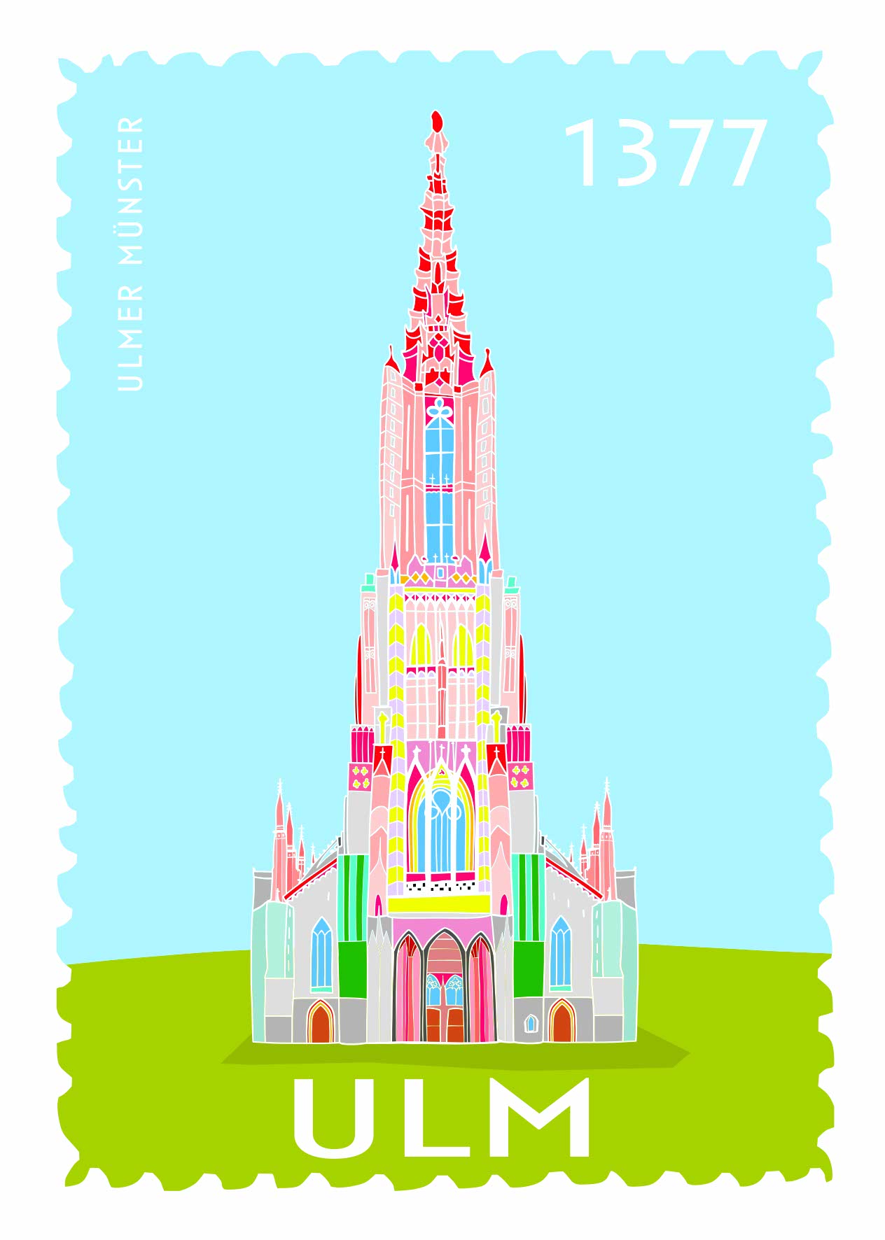 Postkarte - Limo & Mo - Ulmer Münster