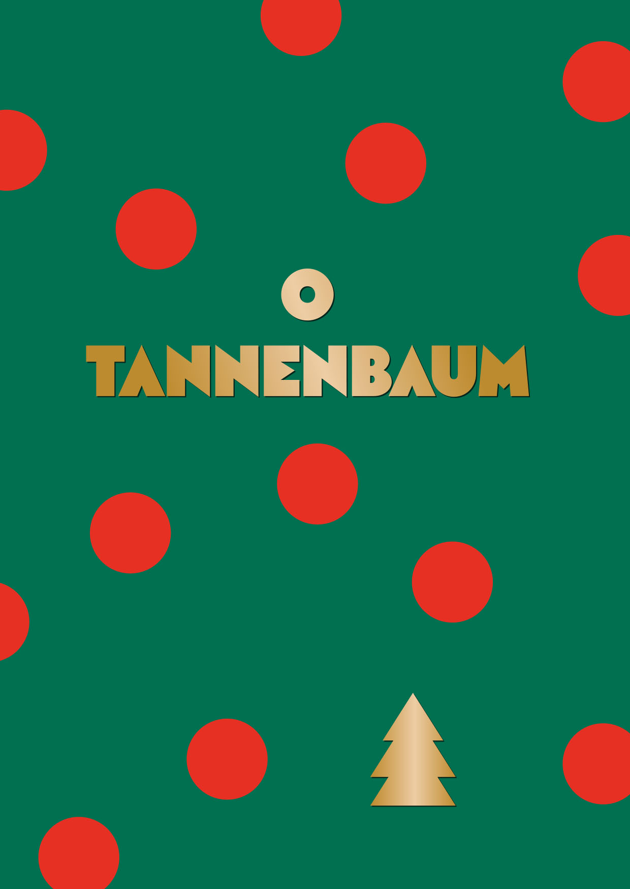 Postkarte - Designfräulein - OroLumi - O Tannebaum