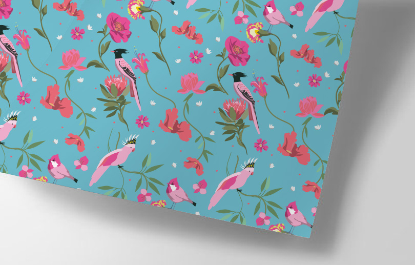 Wrapping paper - happiness - Pink Bird Wrapping paper - happiness - Pink Bird