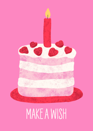 Postkarte - andrea liesert - make a wish