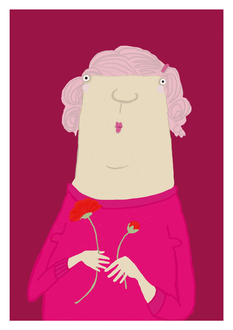 Postkarte - kittiekatstudio - poppy