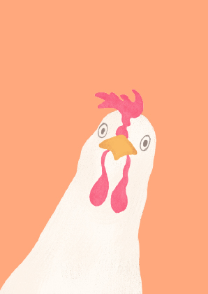 Postkarte - andrea liesert - Huhn