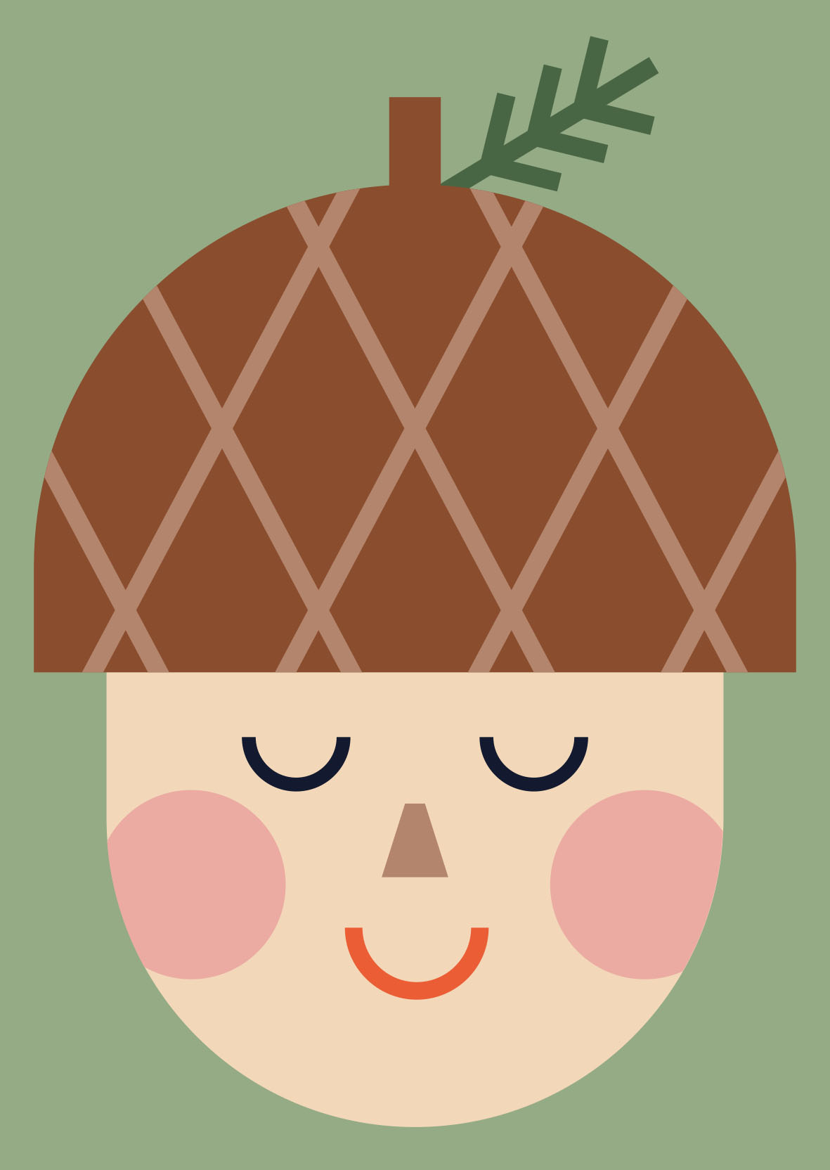 Postkarte - Designfräulein - Funny Faces - Eichel