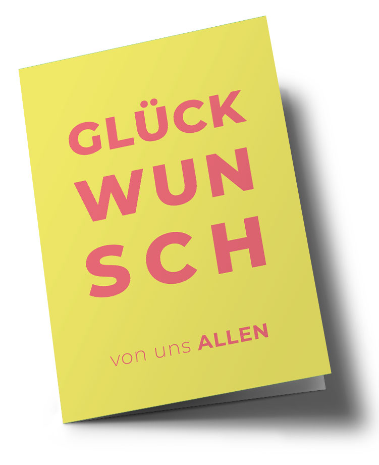 Doublecard C6 - typestyle - Glückwunsch Doublecard C6 - typestyle - Glückwunsch