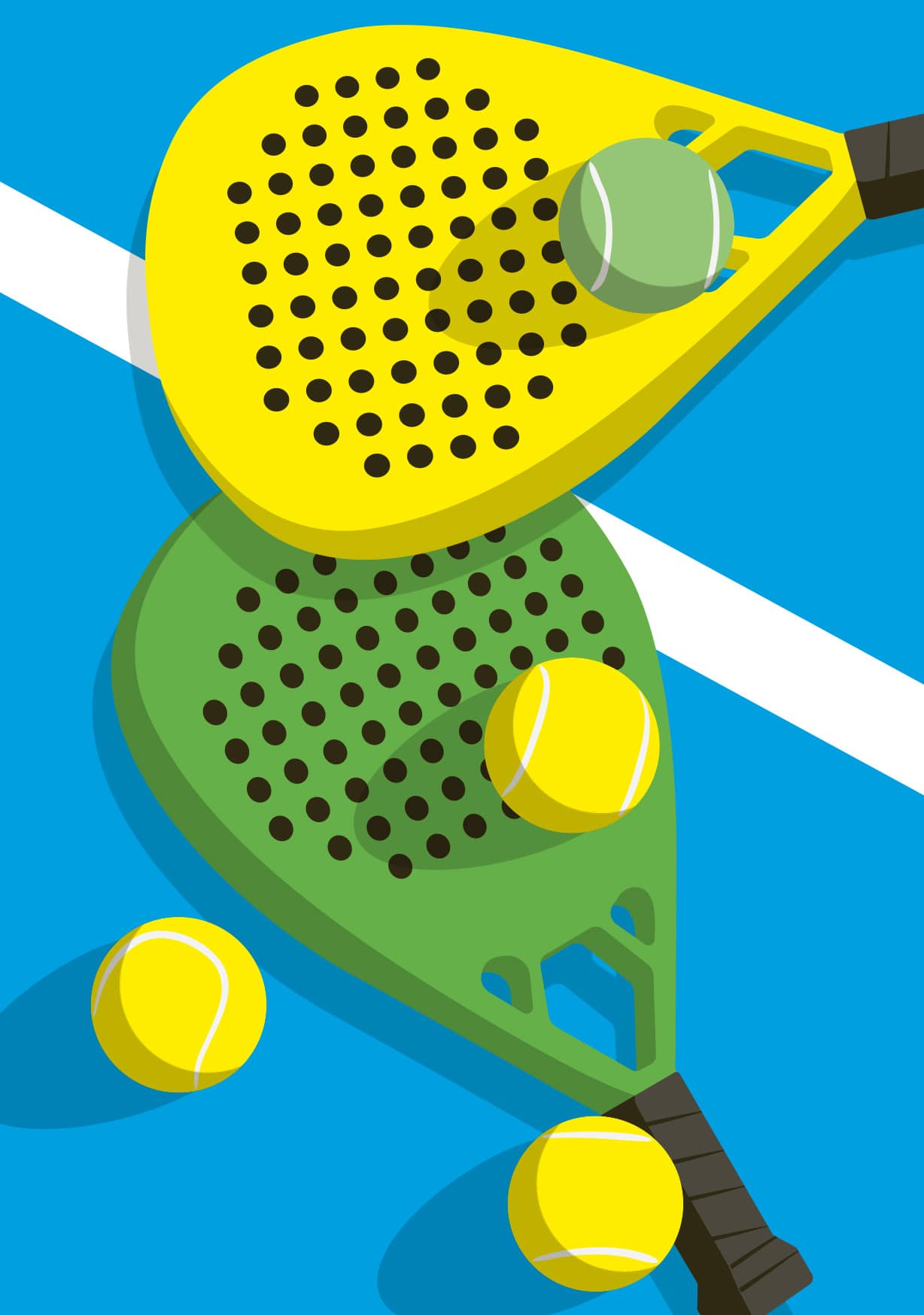 Postcard - sports - Paddle tennis