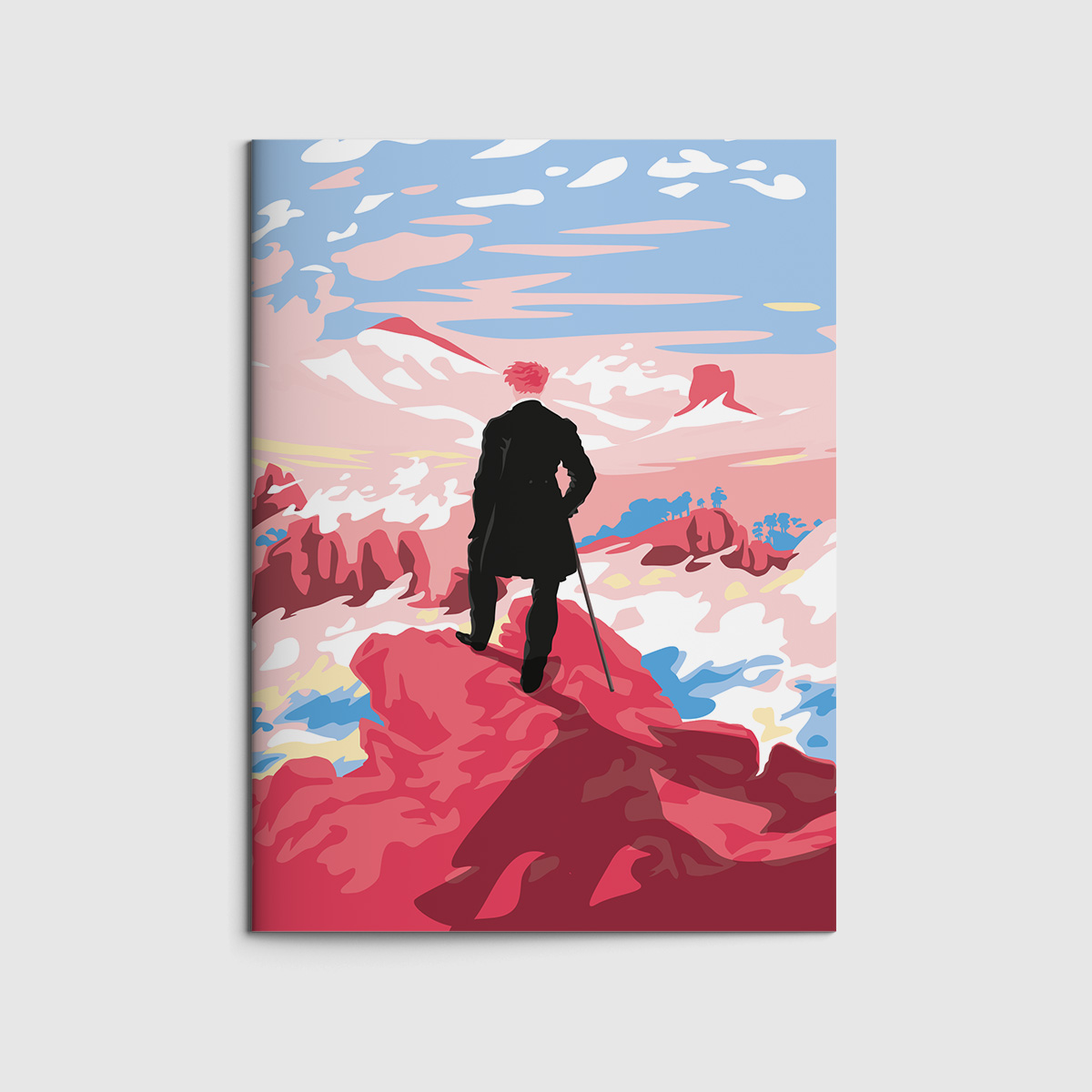 Booklet A6 - Museum Art - Der Wanderer über dem Nebelmeer, C. D. Friedrich