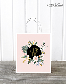 Geschenktüte Midi - Alles Liebe, Hibiskus Geschenktüte Midi - Alles Liebe, Hibiskus